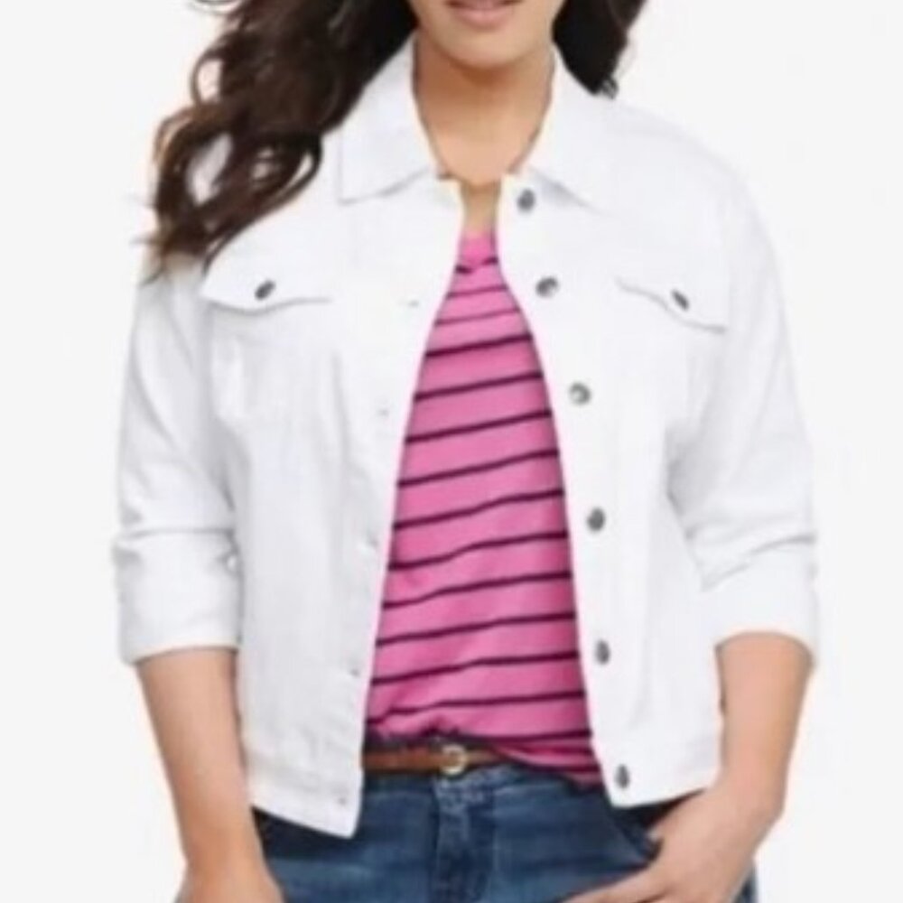 torrid White Denim Jean Jacket